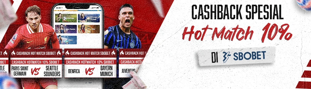 Cashback Hotmacth 10% di SBOBET